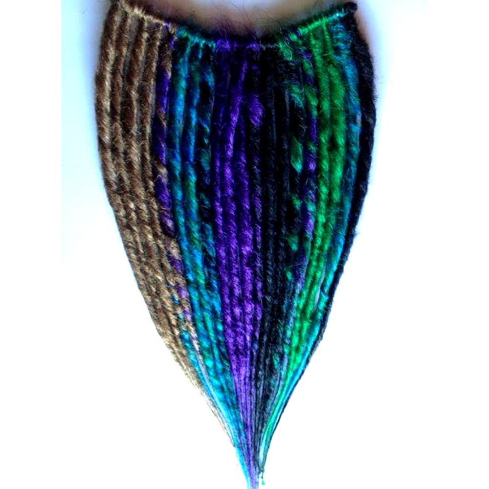 35 SE Single Dreads Dreadlocks Hair Extensions Blonde Brown Green Blue Purple